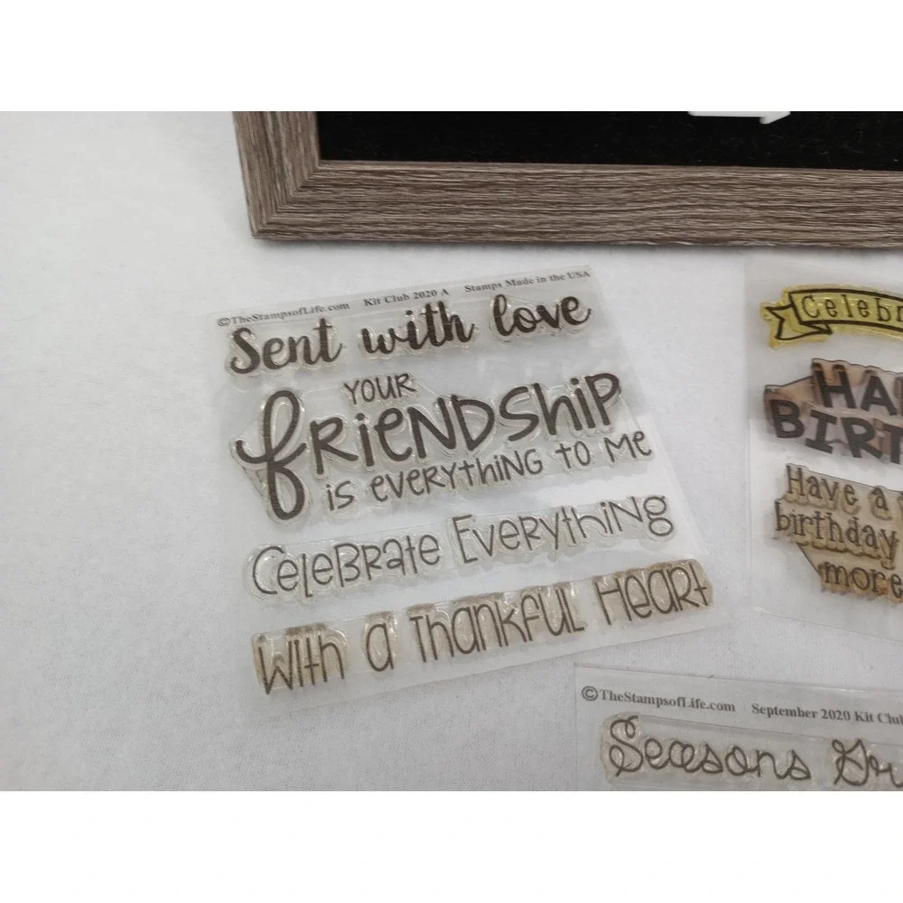 The Stamps of Life Clear Acrylic Stamps Set of 3 Birthday Holiday Friendship